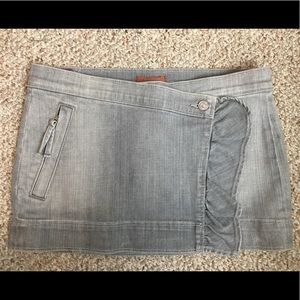 7 For All Mankind  Wrap & Ruffle Mini Skirt